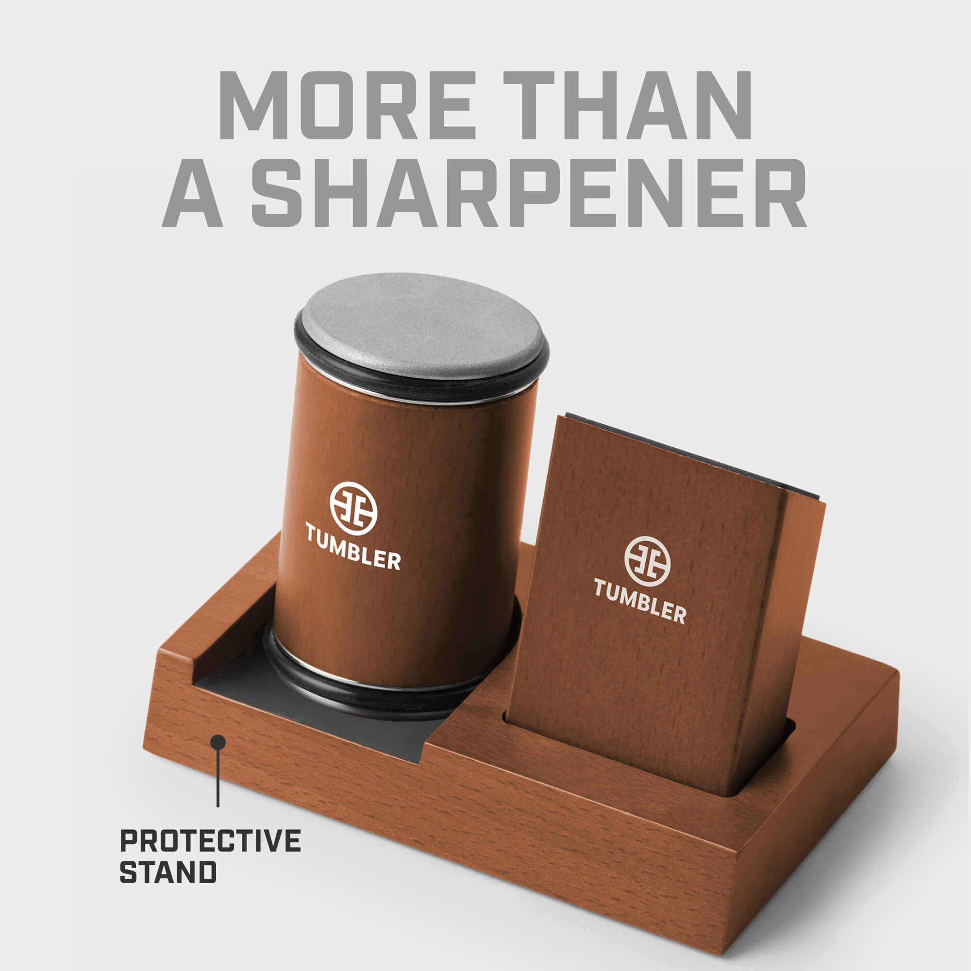 Tumbler Rolling Knife Sharpener Holiday Gift Set Red Ribbon Edition