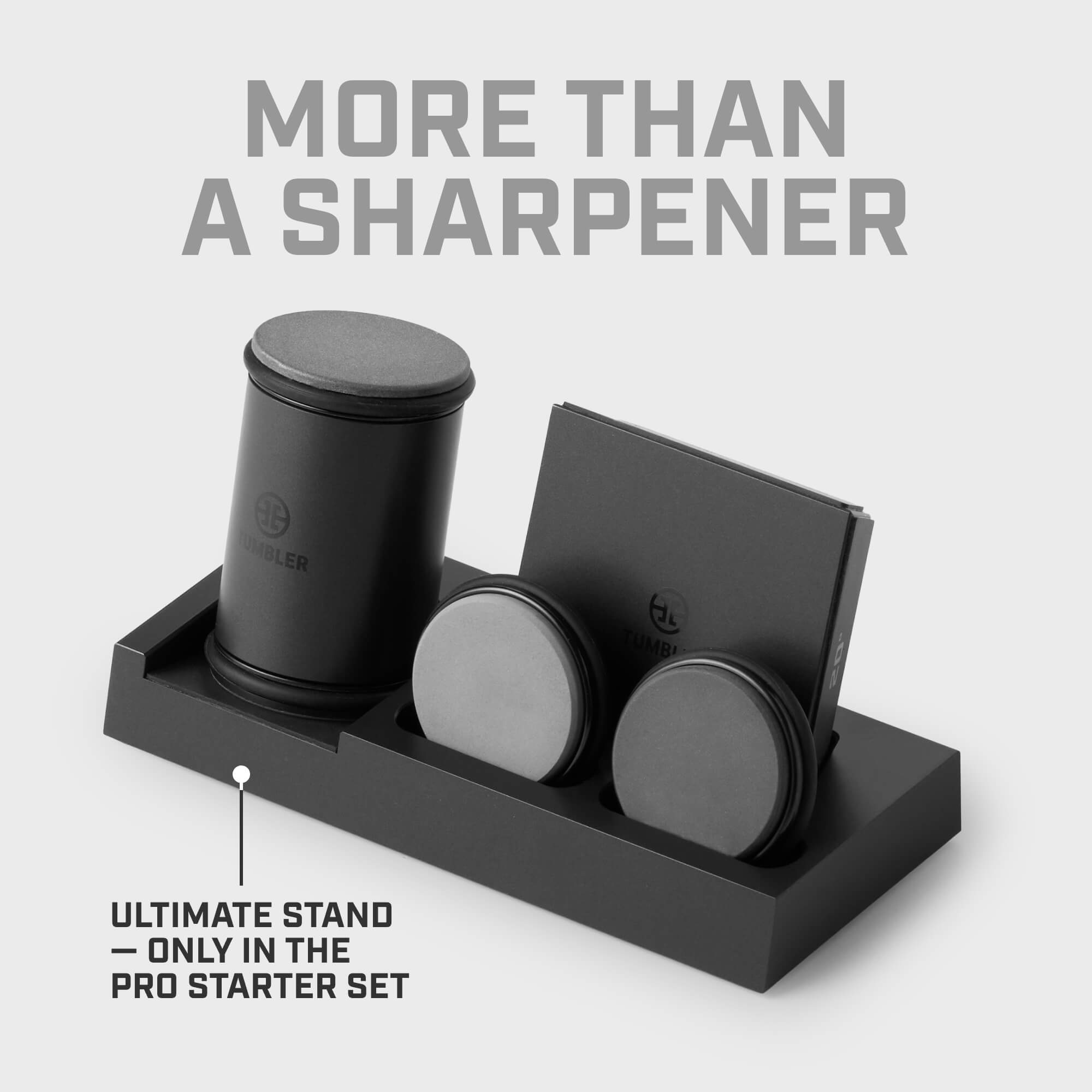 Rolling Knife Sharpener Pro Full Set - Charcoal Black