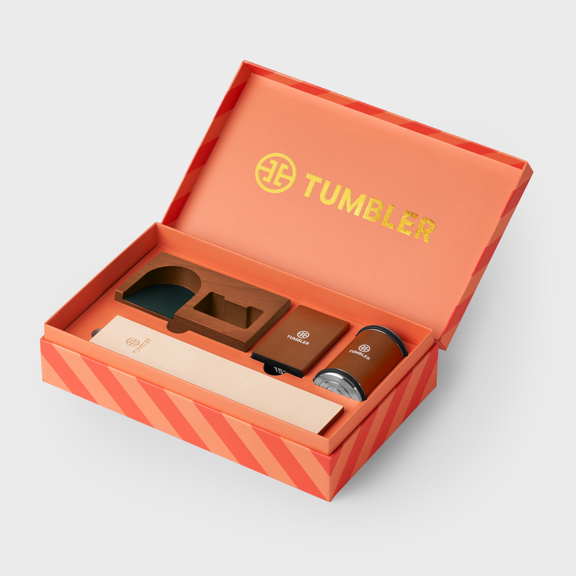 Tumbler Rolling Knife Sharpener Holiday Gift Set Red Ribbon Edition